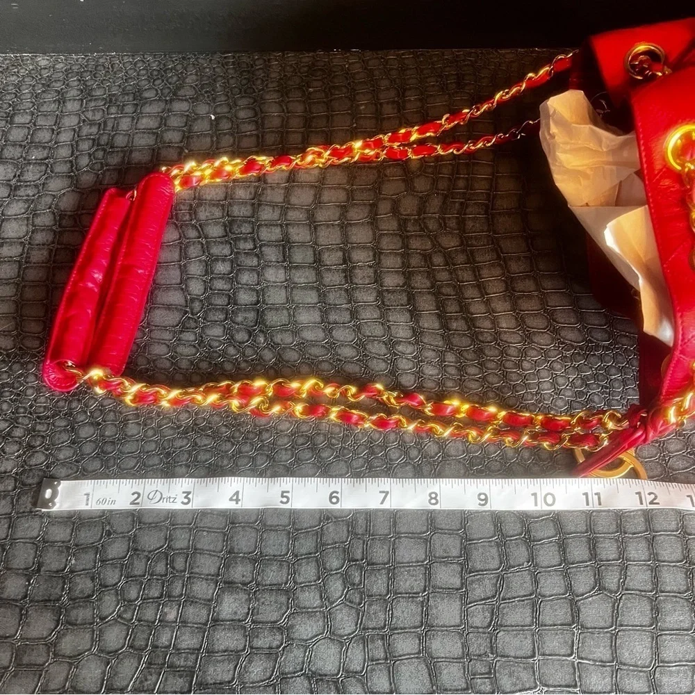 Chanel bicolore vintage lambskin chain shoulder bag. RARE - Picture 17 of 17